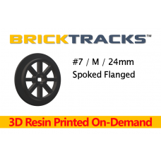 3D BrickTracks #7 Flanged Spoked Wheel