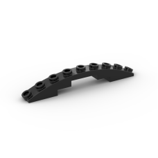 3D Slope Curved 1x8 Double with 9 studs