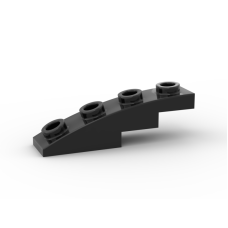 3D Slope Curved 4x1 with 4 Studs